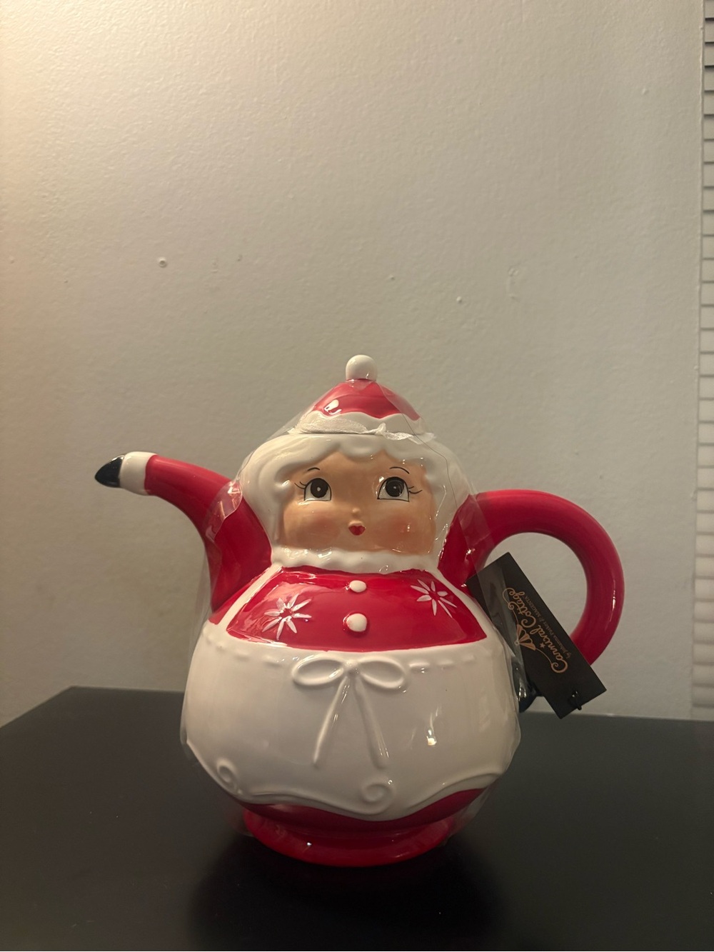 Johanna Parker Mrs. Claus ceramic teapot.